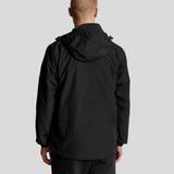 Zip Through Hooded Jacket - Jet Black
