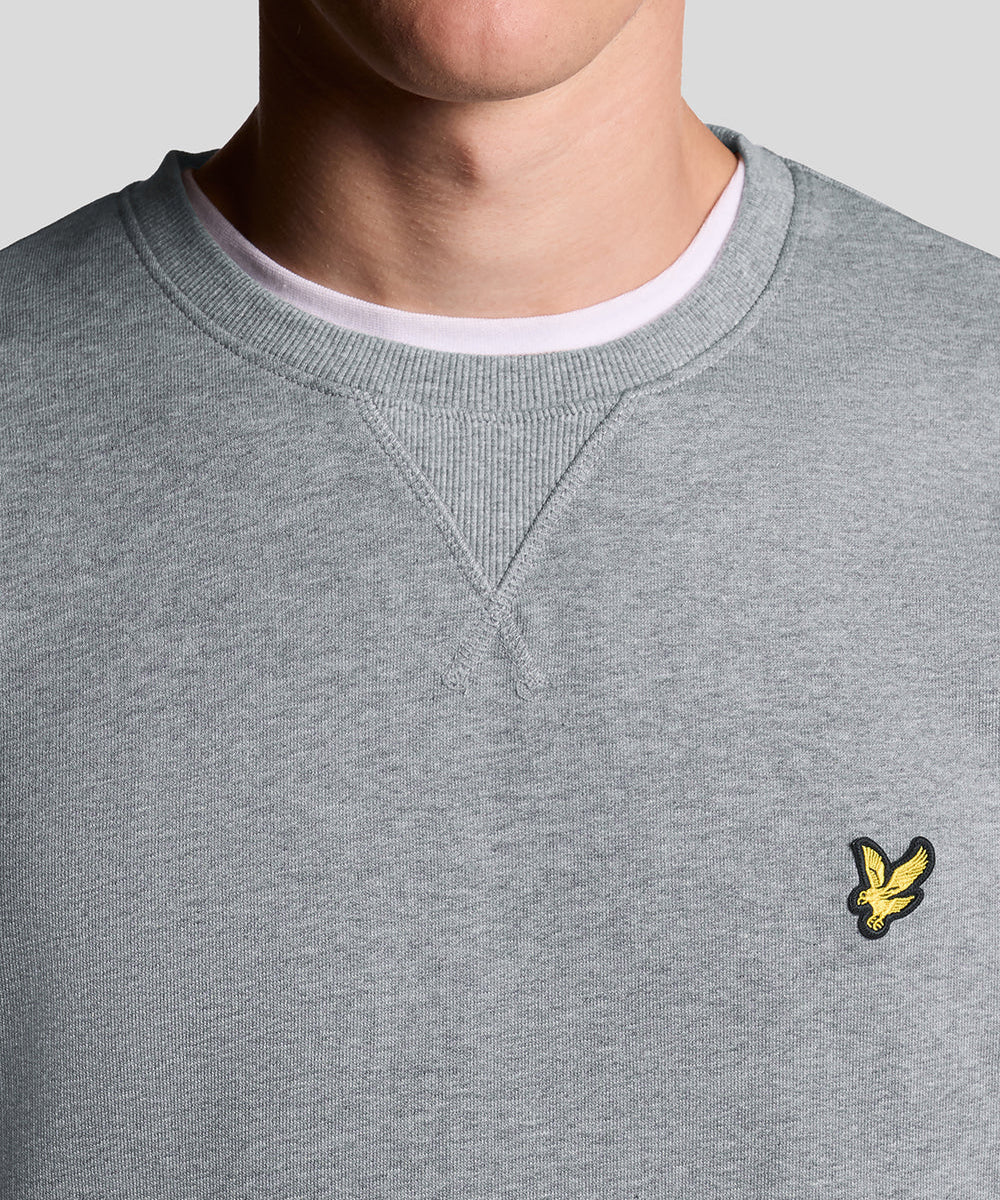 Lyle and Scott Crew Neck Sweatshirt Mid Grey Marl Detailansicht