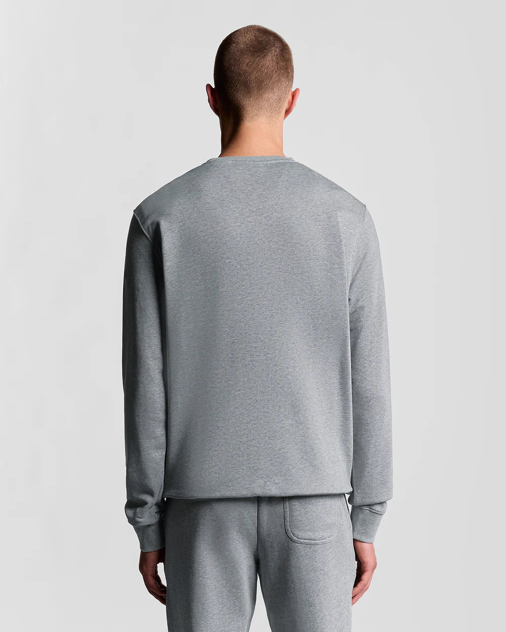 Lyle and Scott Crew Neck Sweatshirt Mid Grey Marl hinten