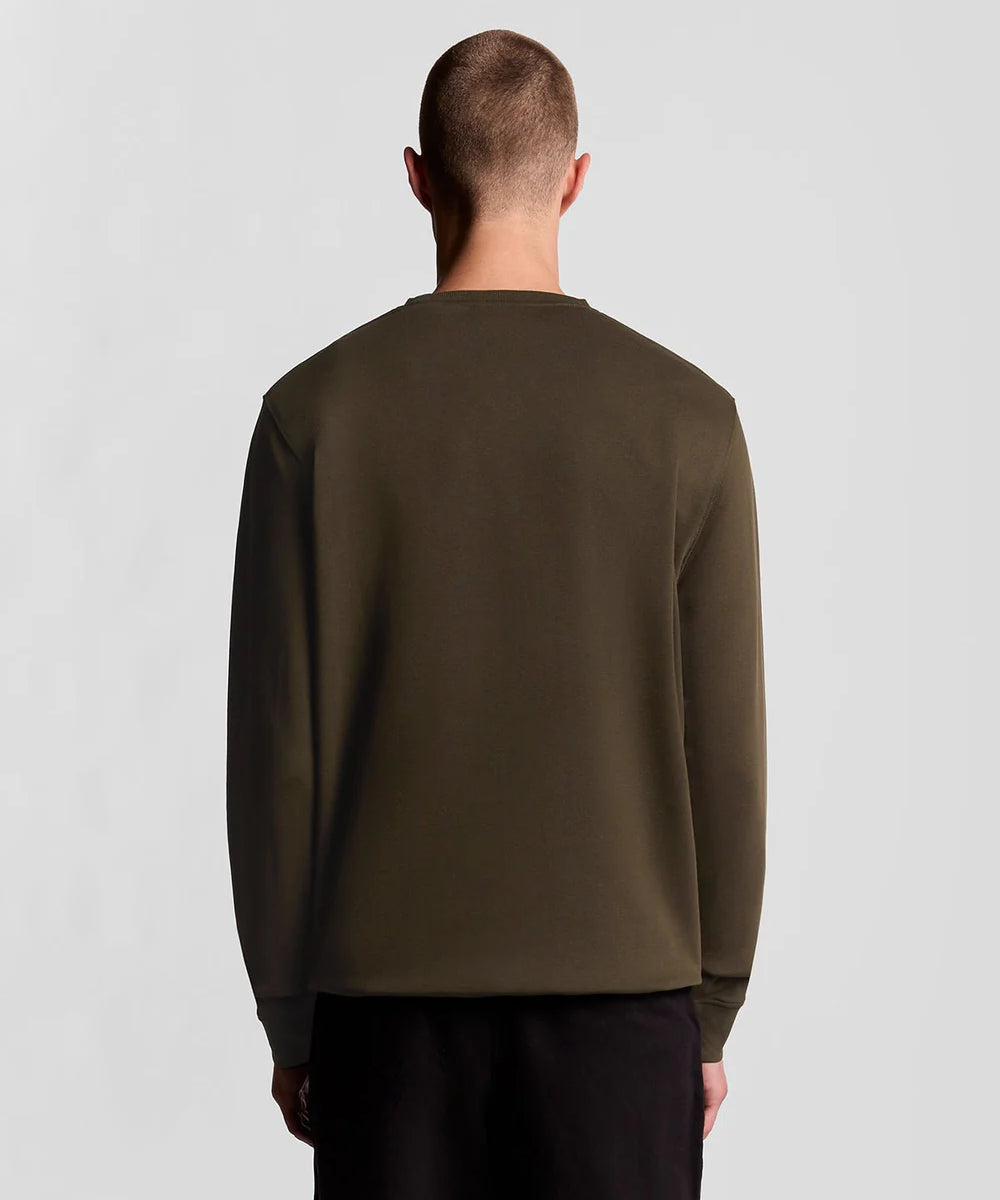 Lyle and Scott Crew Neck Sweatshirt Olive hinten