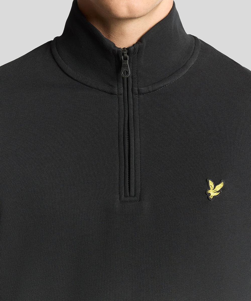 Lyle and Scott Loopback Quarter Zip Sweat Gunmetal Detailansicht