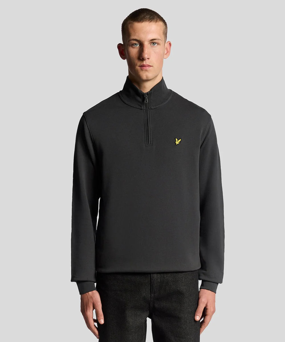 Lyle & Scott Loopback Quarter Zip Sweat - Gunmetal