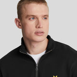 Lyle and Scott Loopback Quarter Zip Sweat Jet Black Detailansicht
