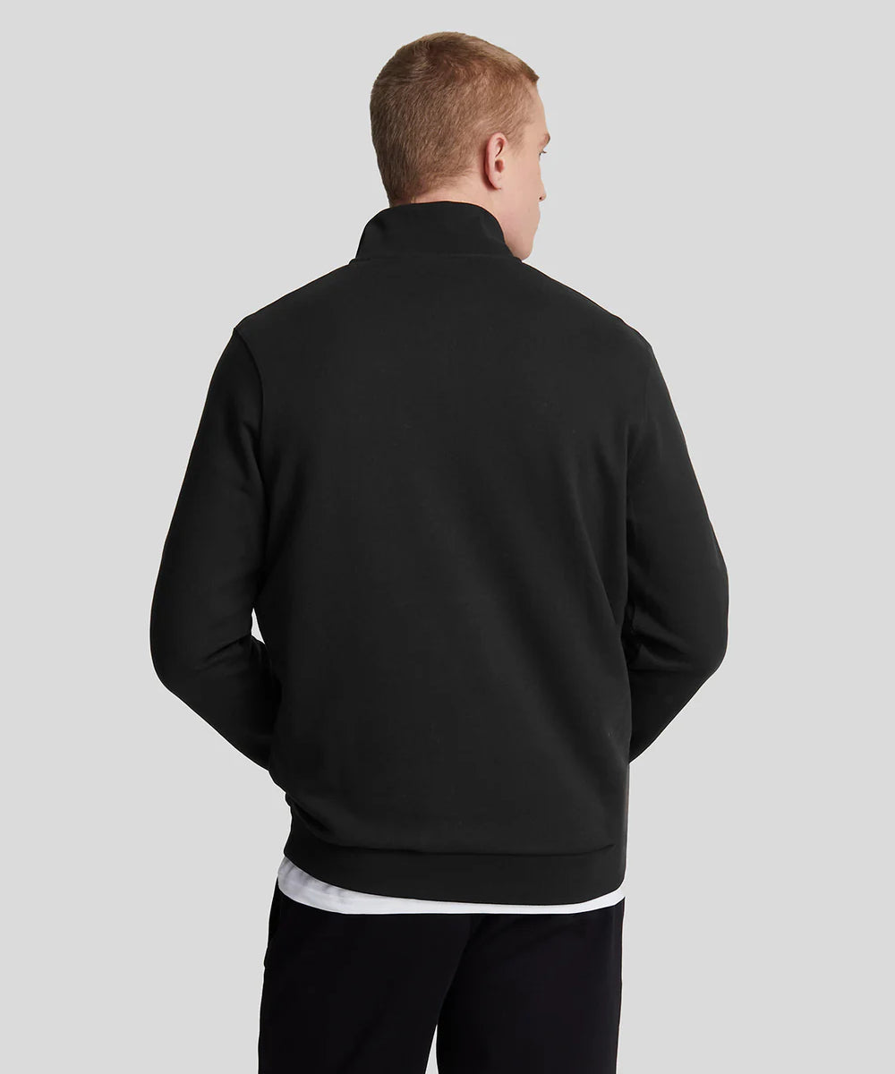 Lyle and Scott Loopback Quarter Zip Sweat Jet Black hinten