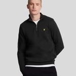 Lyle and Scott Loopback Quarter Zip Sweat Jet Black
