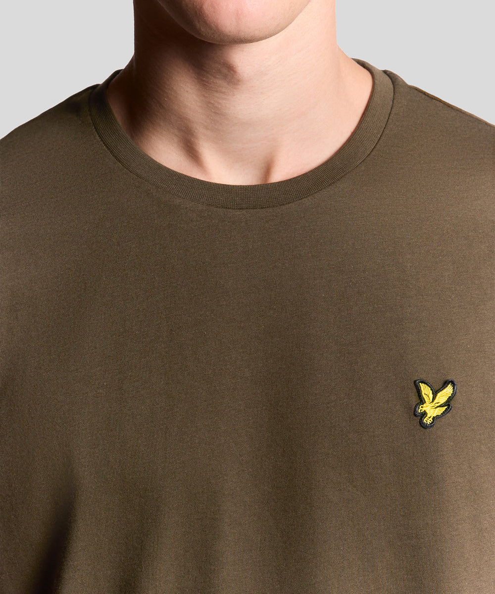 Lyle & Scott Plain T-Shirt Olive Detailansicht