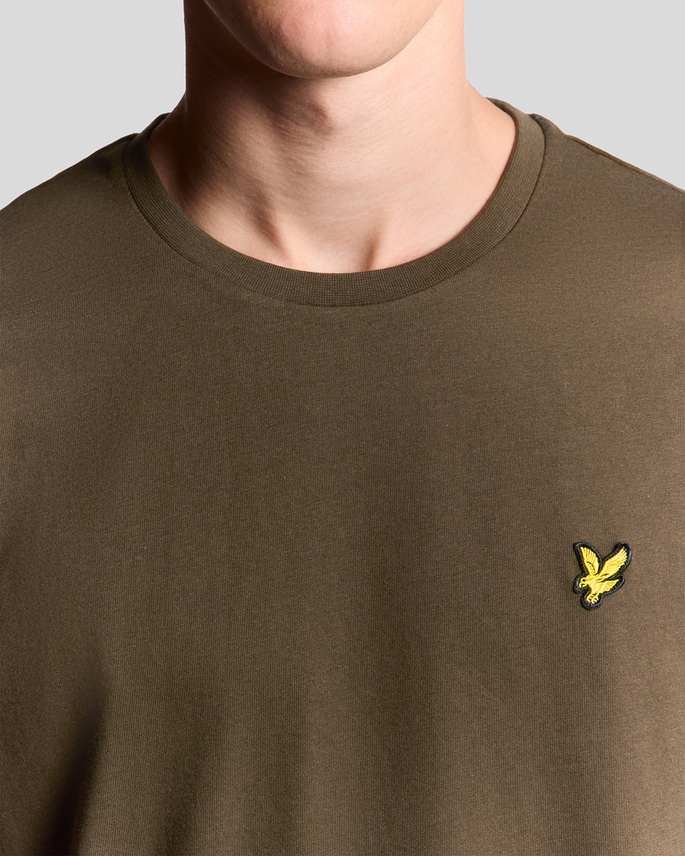Lyle & Scott Plain T-Shirt Olive Detailansicht