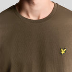 Lyle & Scott Plain T-Shirt Olive Detailansicht