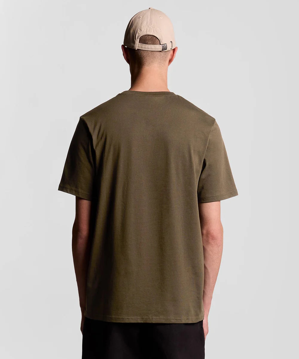 Lyle & Scott Plain T-Shirt Olive Rückansicht