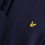 Lyle and Scott Pullover Hoodie Navy Detailansicht Logo