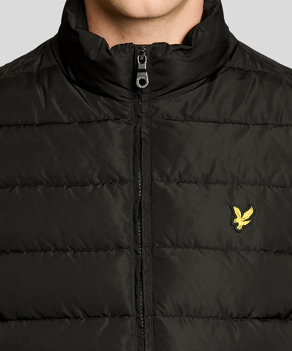 Lyle & Scott Quilted Jacket Jet Black Detailansicht