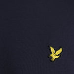 Lyle and Scott Ringer T-Shirt Dark Navy White Detailansicht Logo