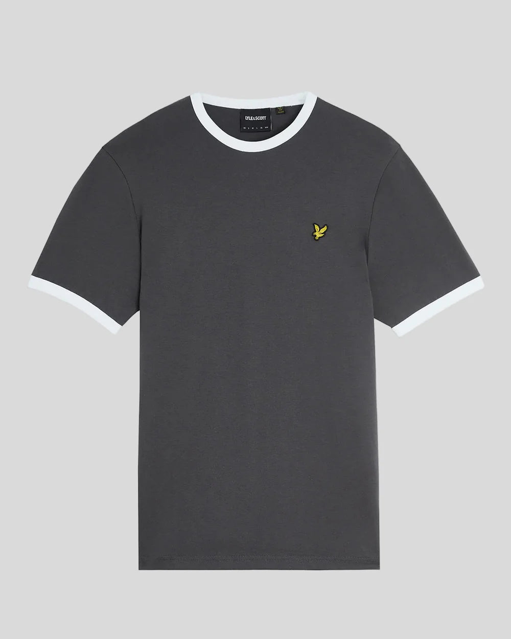 Lyle and Scott Ringer T-Shirt Gunmetal White