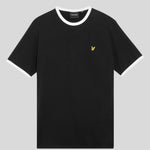 Lyle and Scott Ringer T-Shirt Jet Black White