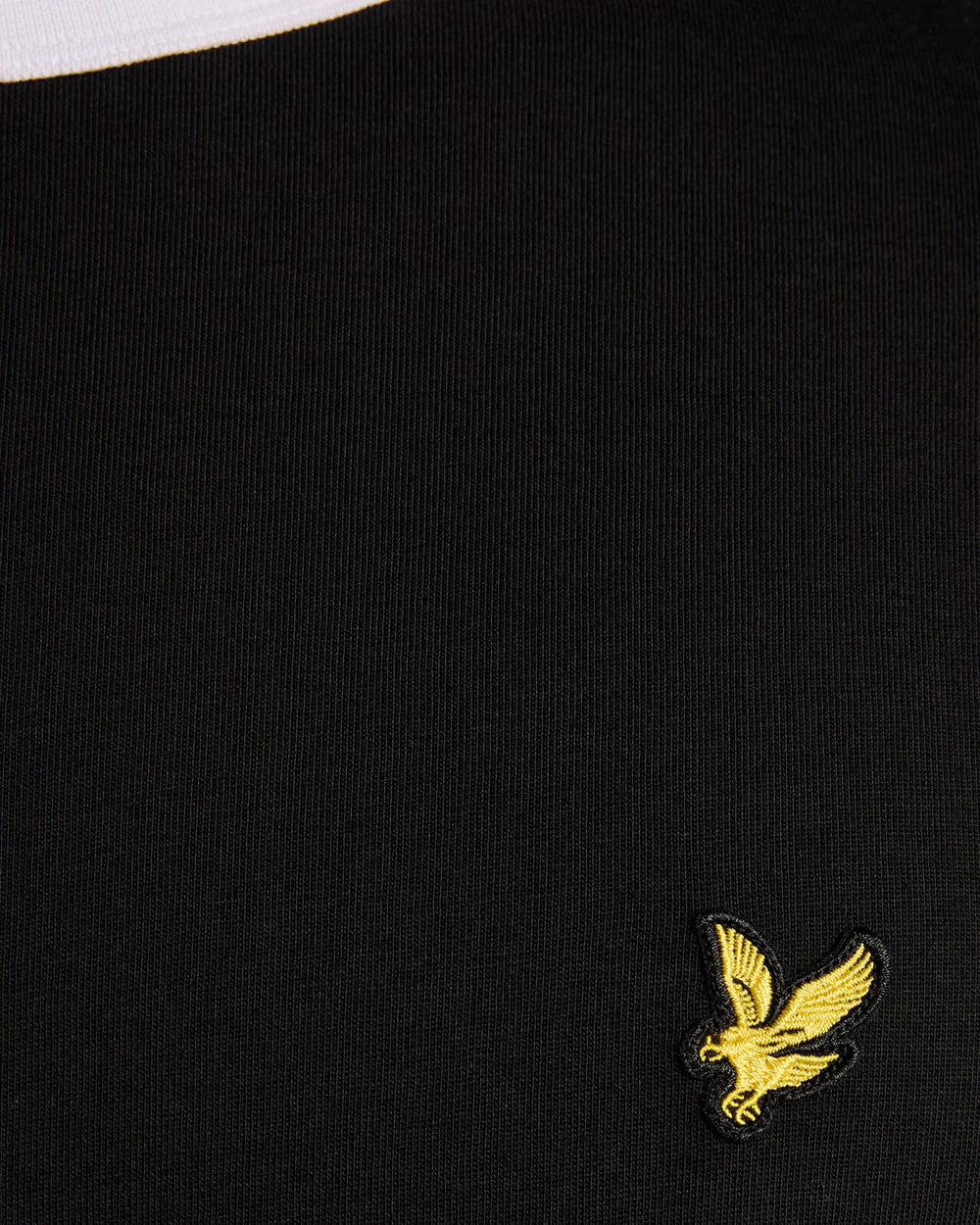 Lyle and Scott Ringer T-Shirt Jet Black White Detailansicht