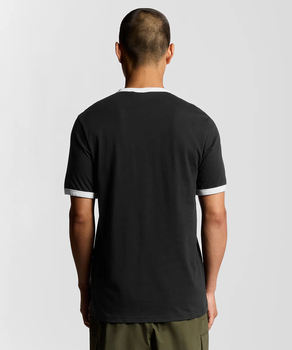 Lyle & Scott Ringer T-Shirt Jet Black White hinten