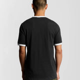 Lyle & Scott Ringer T-Shirt Jet Black White hinten