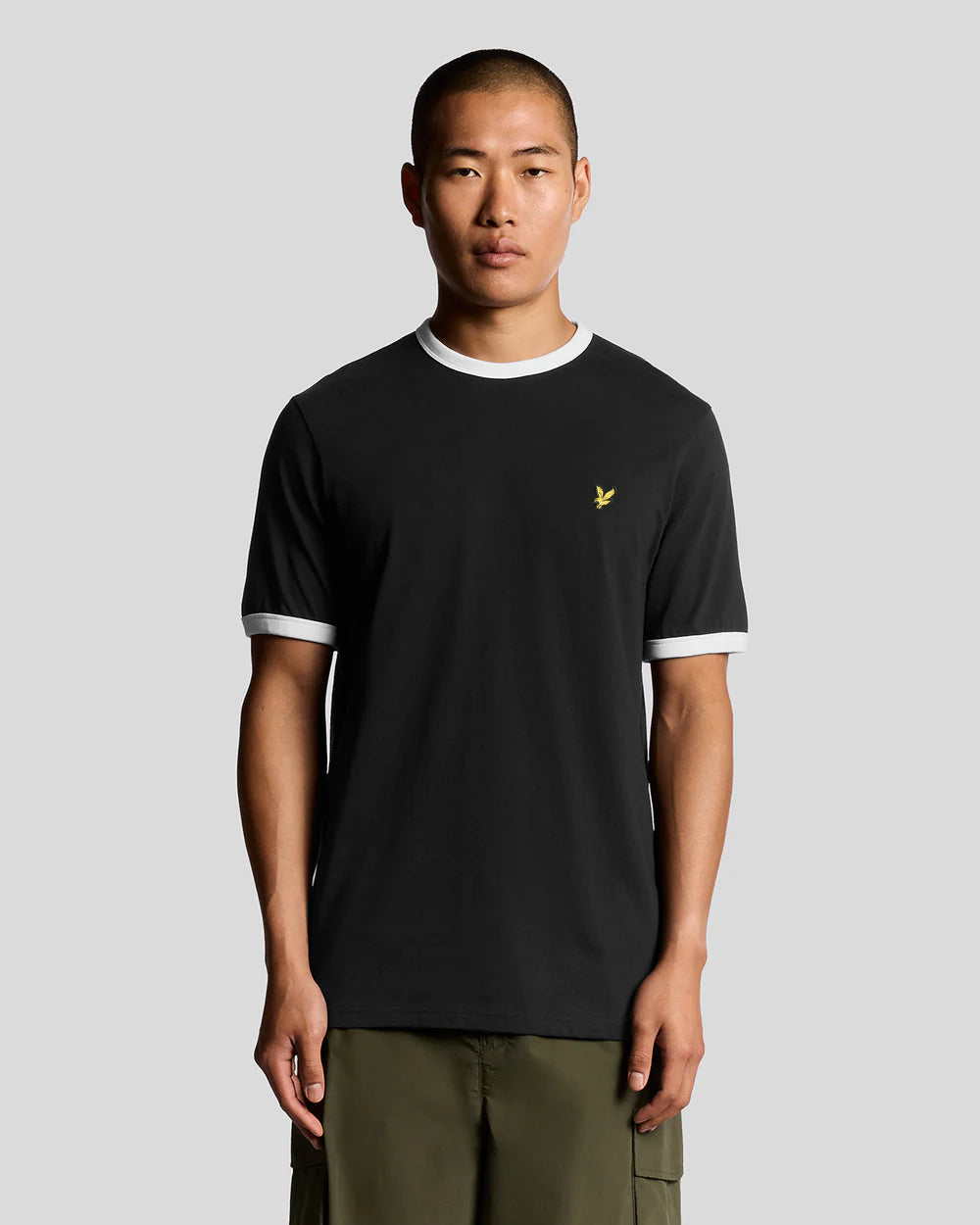 Lyle & Scott Ringer T-Shirt Jet Black White