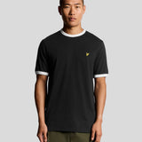 Lyle & Scott Ringer T-Shirt Jet Black White