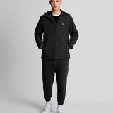 Zip Through Hooded Jacket - Jet Black