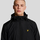 Zip Through Hooded Jacket - Jet Black
