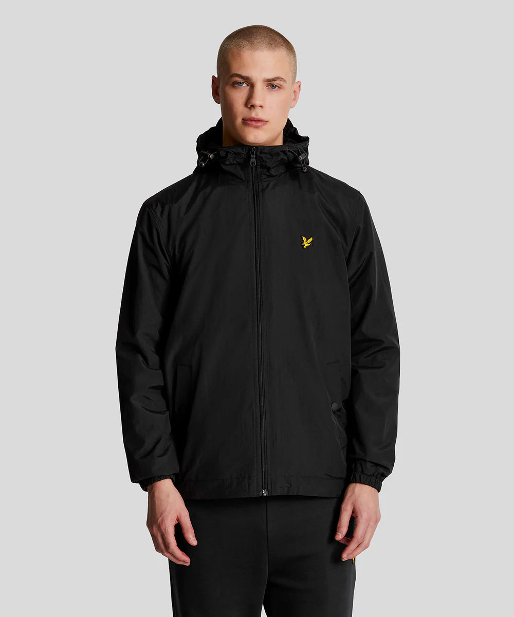 Lyle & Scott Zip Through Hooded Jacket - Jet Black
