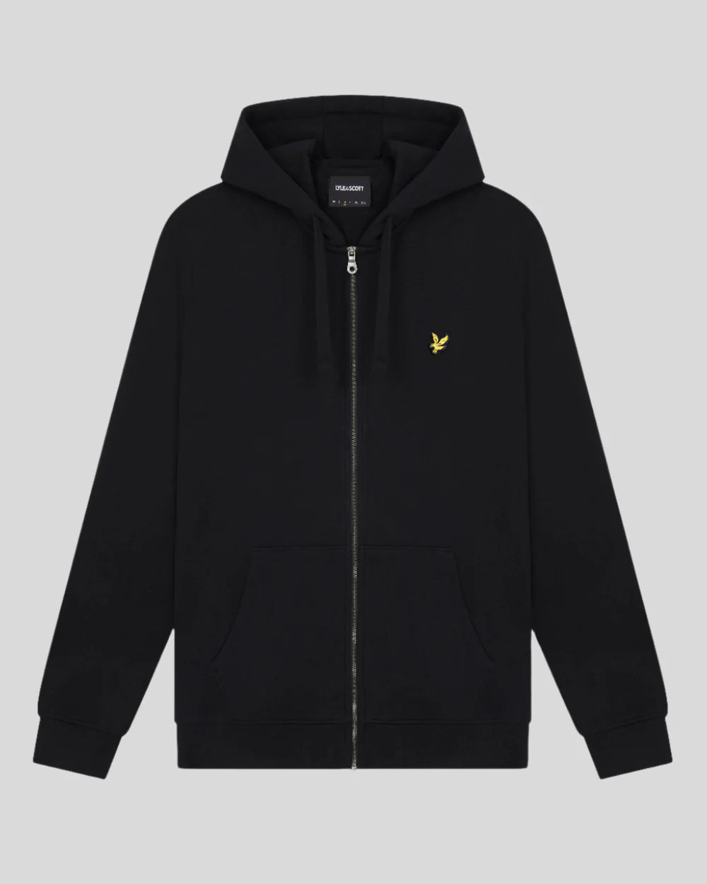 Lyle and Scott Zip Through Hoodie Jet Black