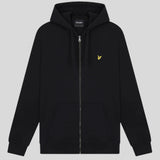Lyle and Scott Zip Through Hoodie Jet Black