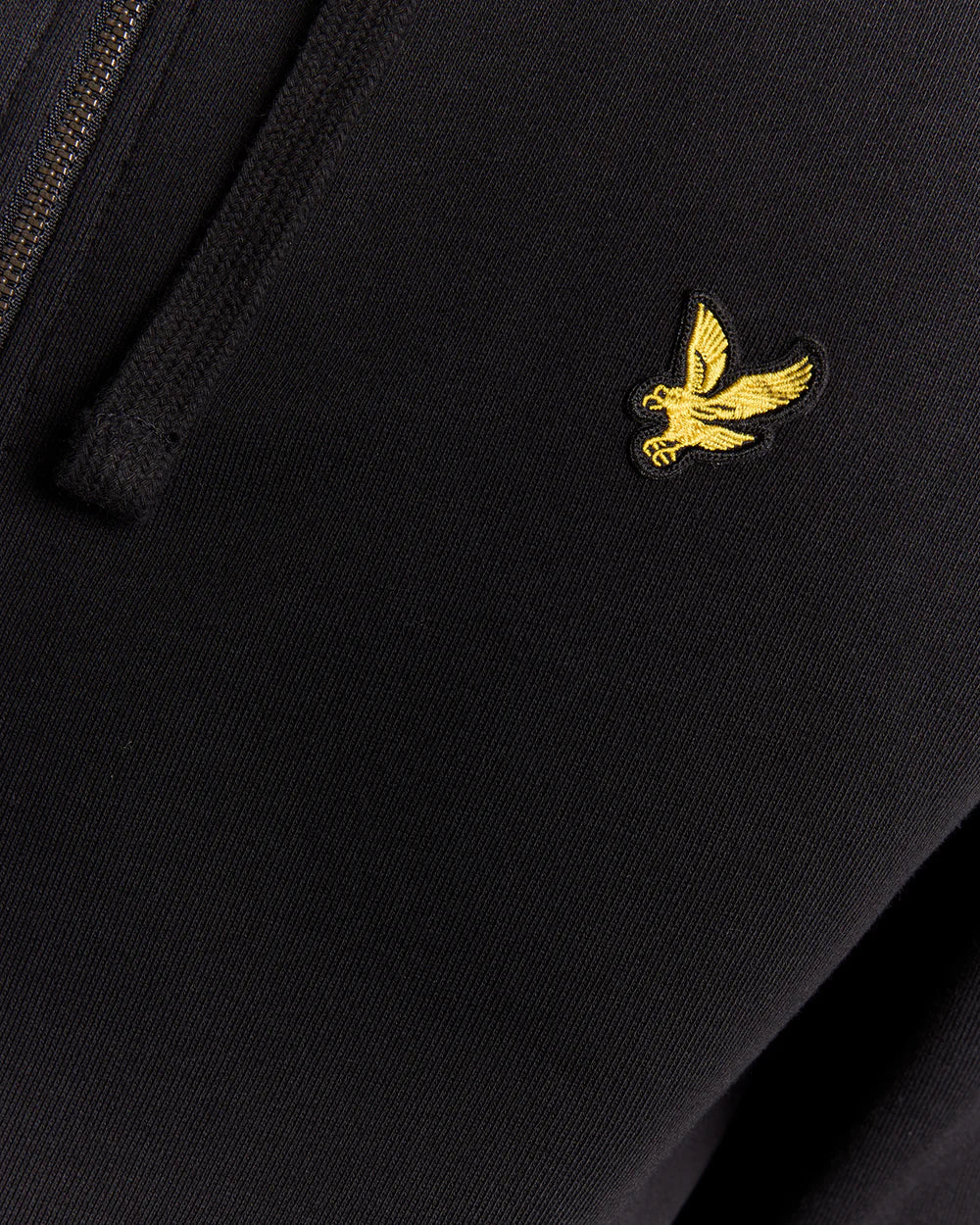 Lyle and Scott Zip Through Hoodie Jet Black Detailansicht