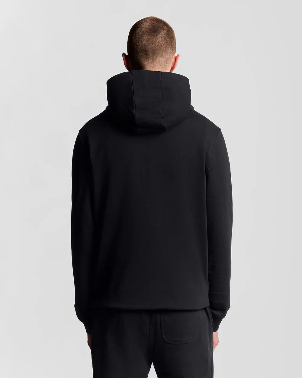 Lyle and Scott Zip Through Hoodie Jet Black hinten