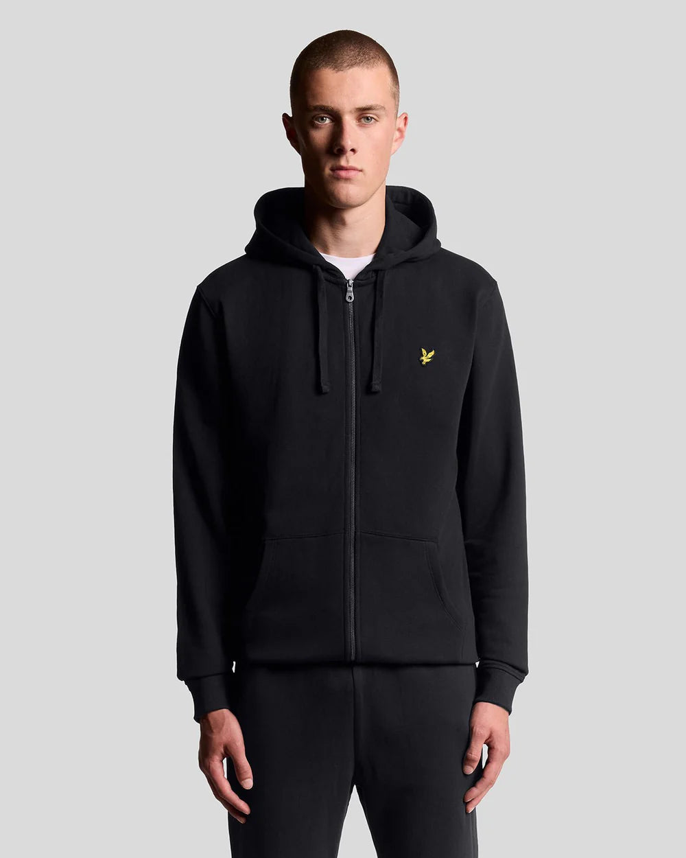 Lyle & Scott Zip Through Hoodie - Jet Black