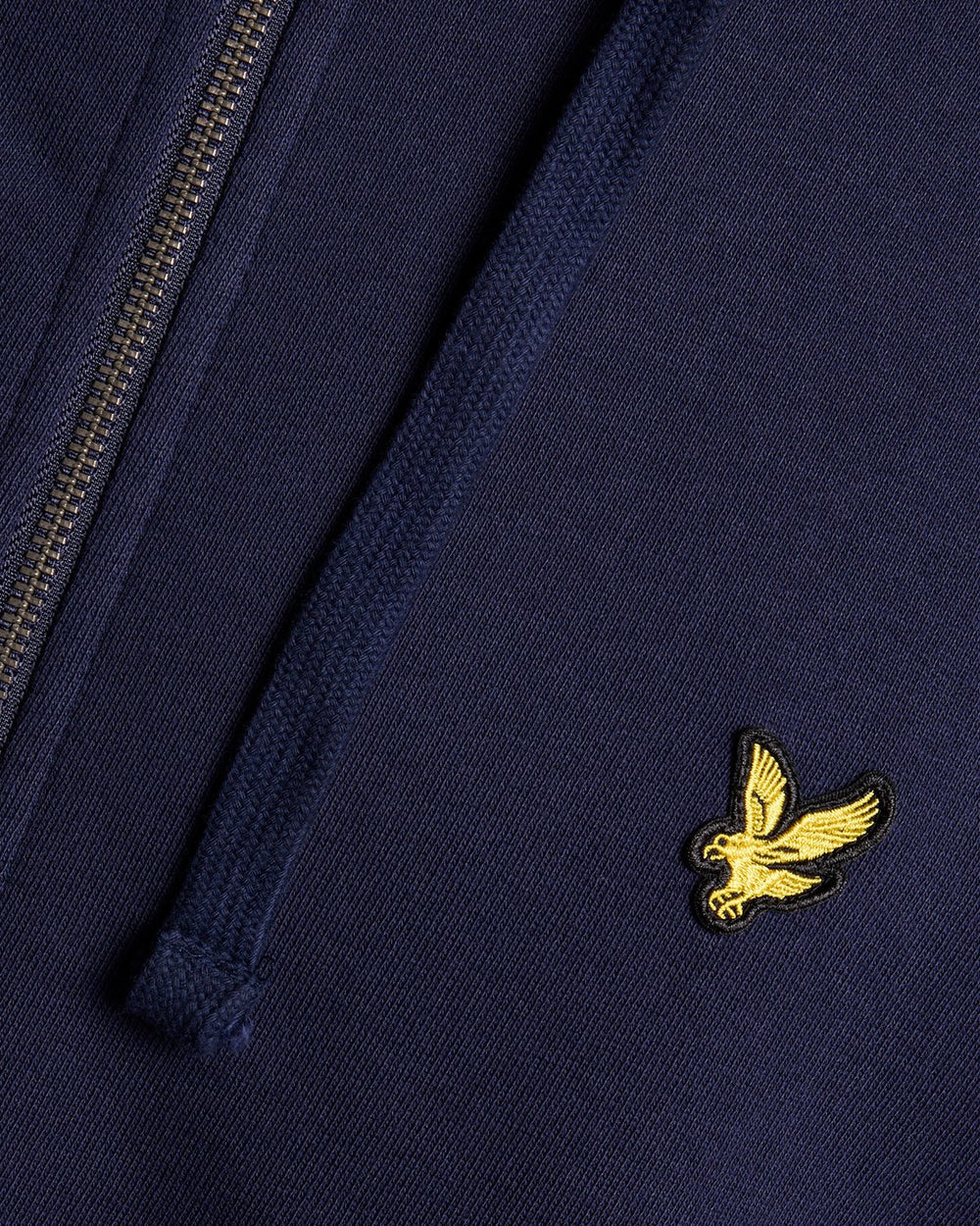 Lyle and Scott Zip Through Hoodie Navy Detailansicht