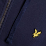Lyle and Scott Zip Through Hoodie Navy Detailansicht