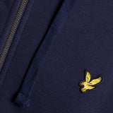 Lyle and Scott Zip Through Hoodie Navy Detailansicht