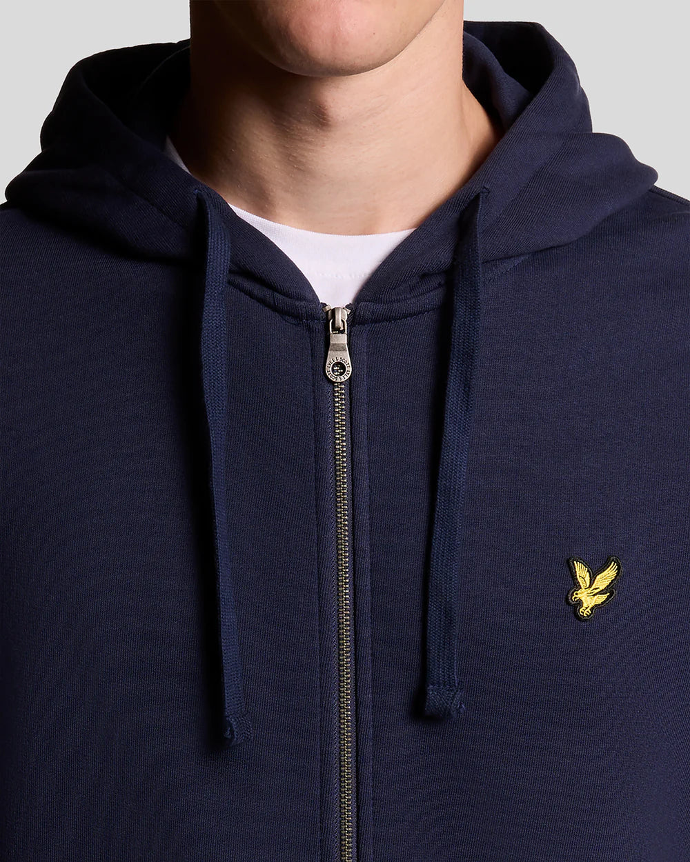 Lyle and Scott Zip Through Hoodie Navy Detailansicht