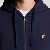 Lyle and Scott Zip Through Hoodie Navy Detailansicht