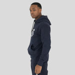 Peaceful Hooligan Outline Hoodie Navy seitlich
