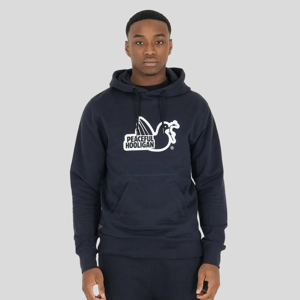 Peaceful Hooligan Outline Hoodie Navy