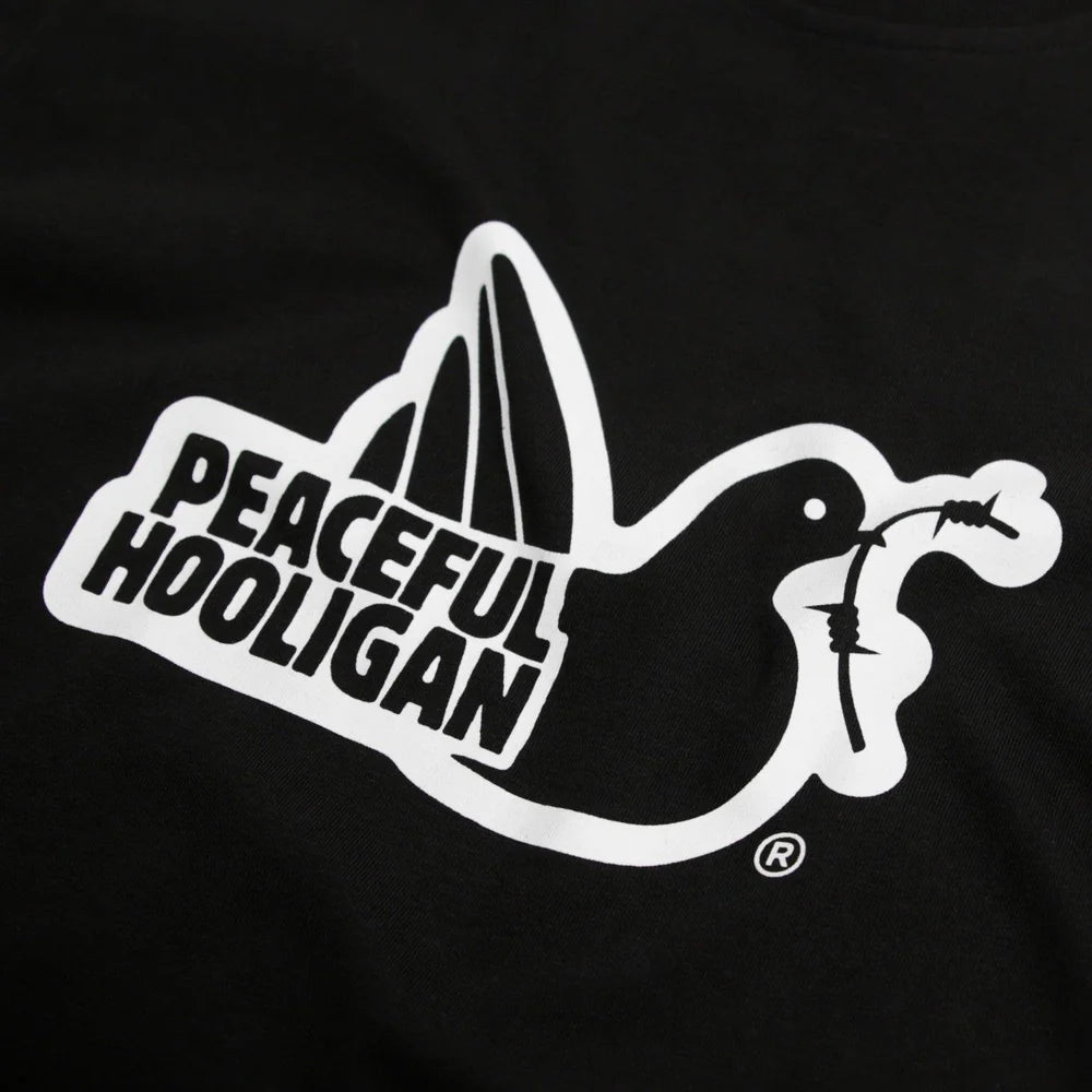Peaceful Hooligan Outline T-Shirt Black Detailansicht