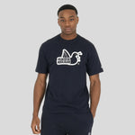 Peaceful Hooligan Outline T-Shirt Navy von vorne