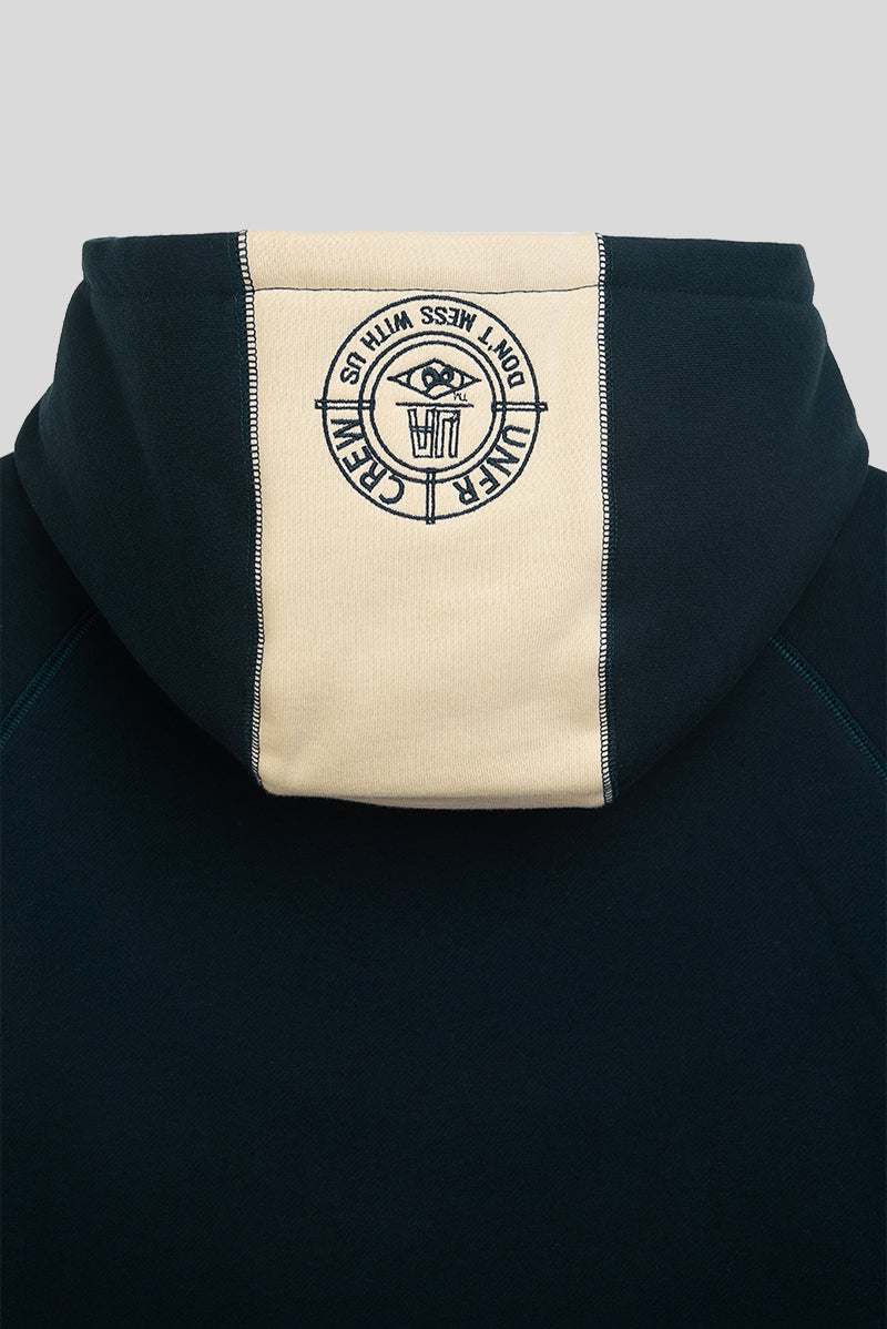 Unfair Athletics Unfair Ninja Zipper Navy Cream Kapuze