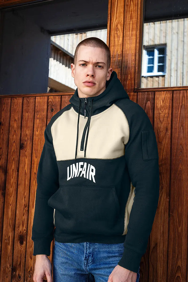 Unfair Athletics Ninja Zipper Navy Cream Lifestyle