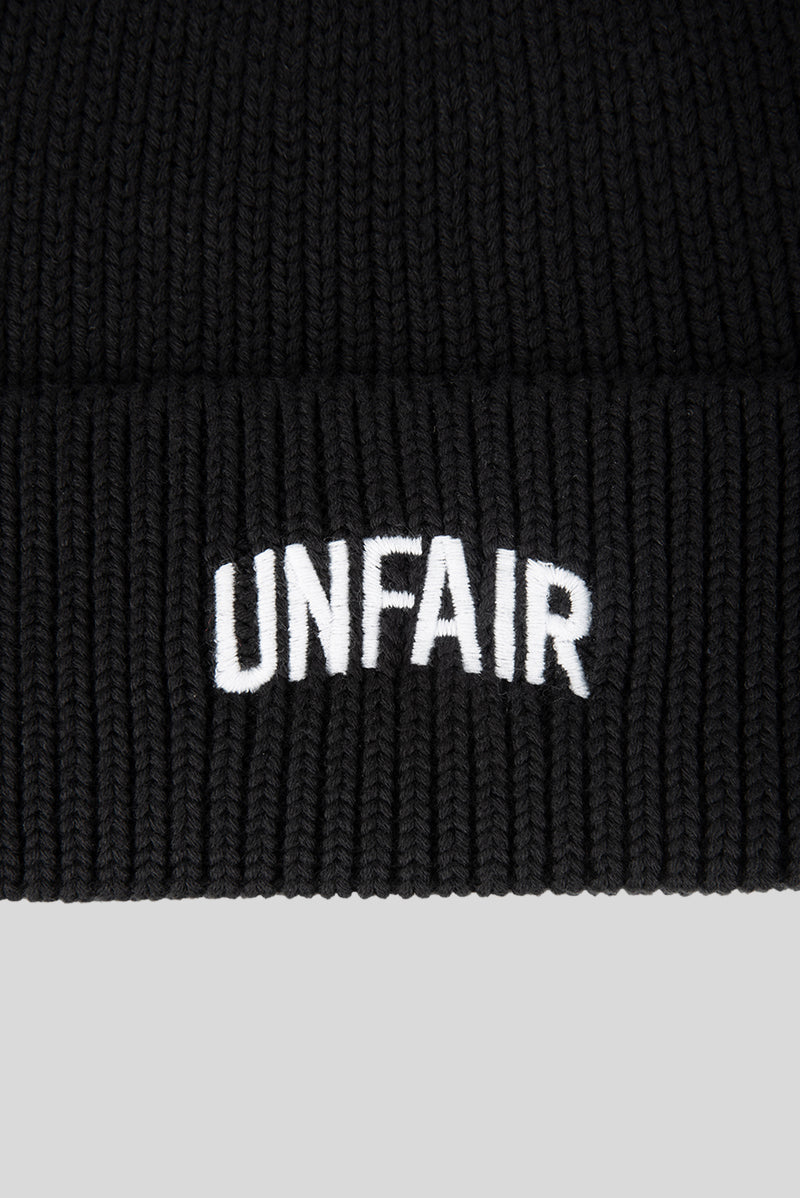 Unfair Athletics Organic Knit Beanie Black Detailansicht